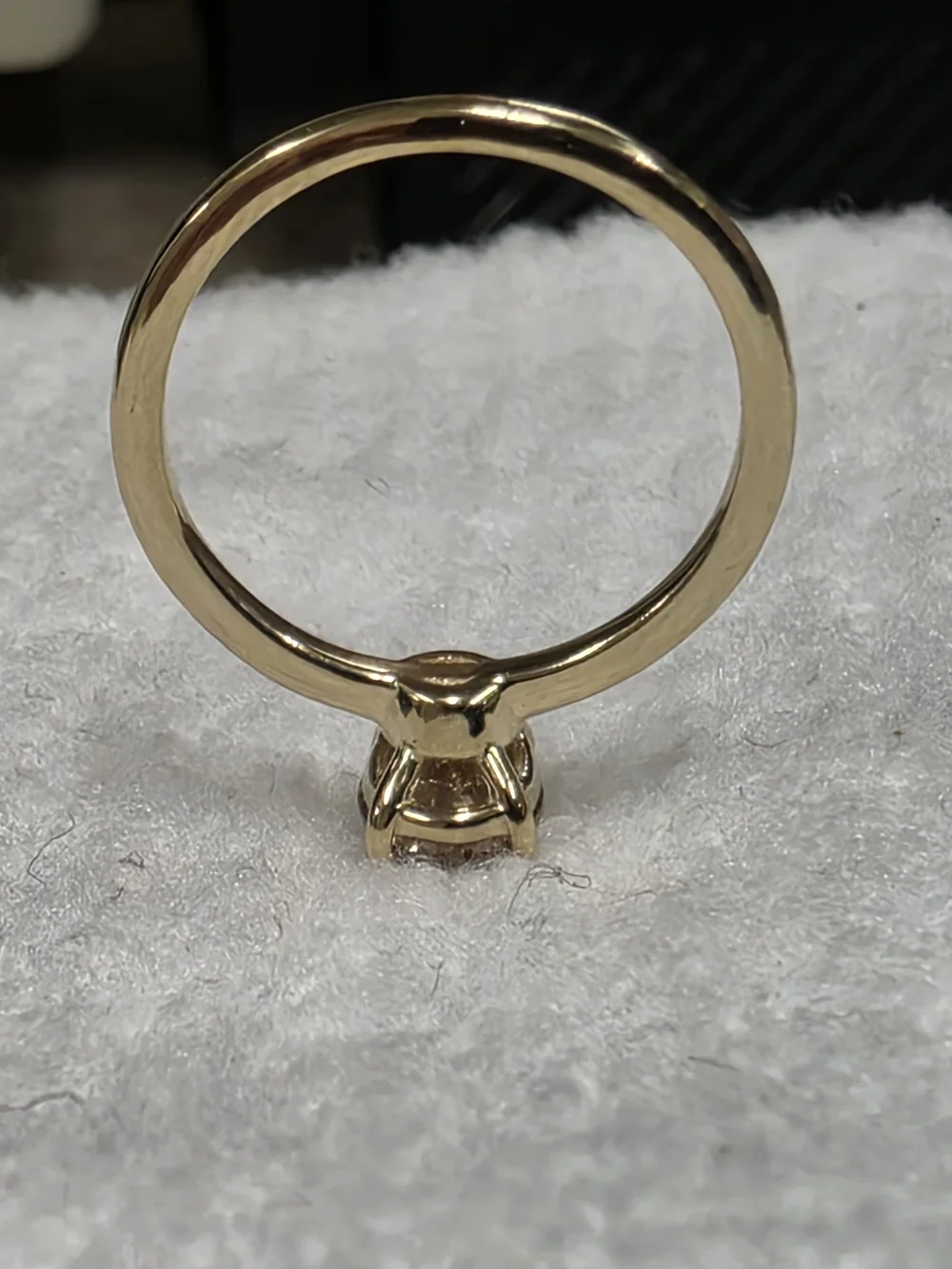 GIA 0.96ct. Champagne Diamond Solitaire Ring in Yellow Gold